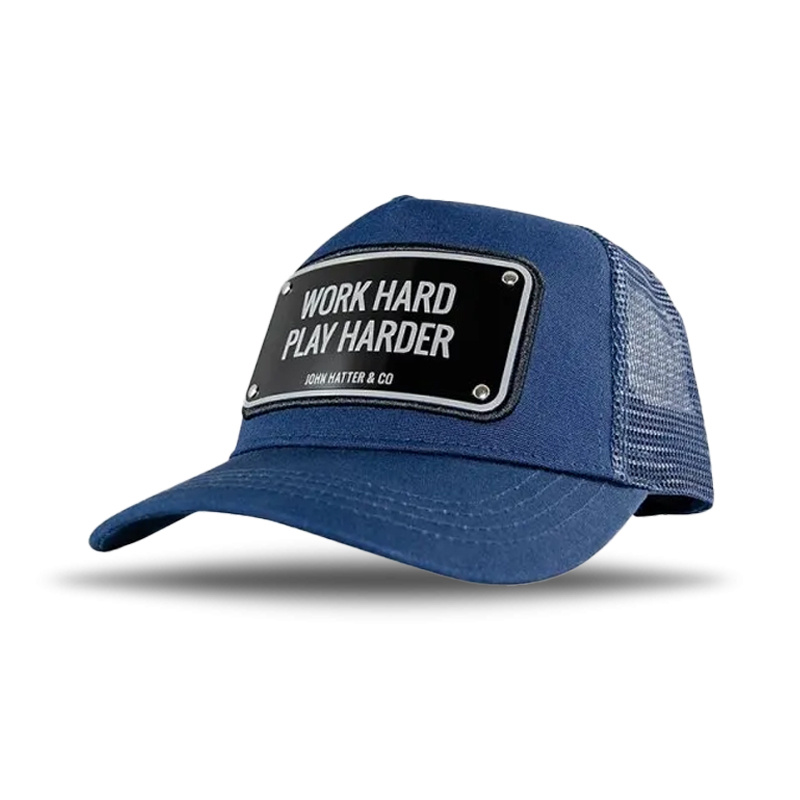 John Hatter Work Hard Play Harder- Navy
