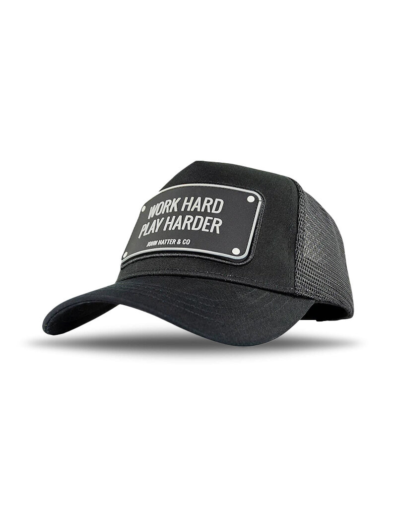 John Hatter Work Hard Play Harder- Black