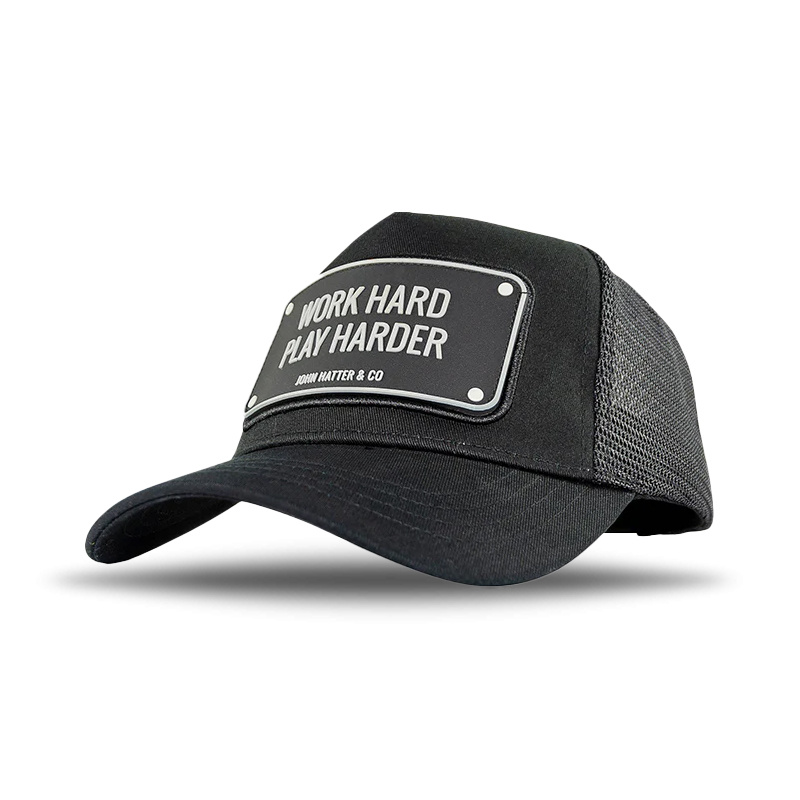 John Hatter Work Hard Play Harder- Black