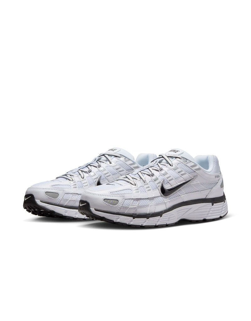 Nike Nike P-6000- White/Black-Mtlc/Silver Black