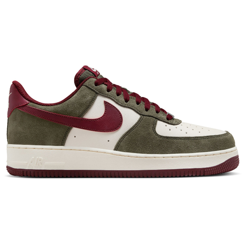 Nike Air Force 1 07 Lv8 Rugby- Cargo Khaki/ Dark Team Red