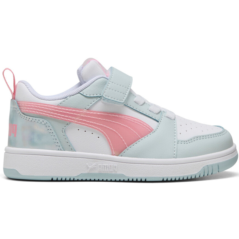 Puma K Puma Rebound V6 Lo Space Belle AC& PS-Sea Glass/Pink/White