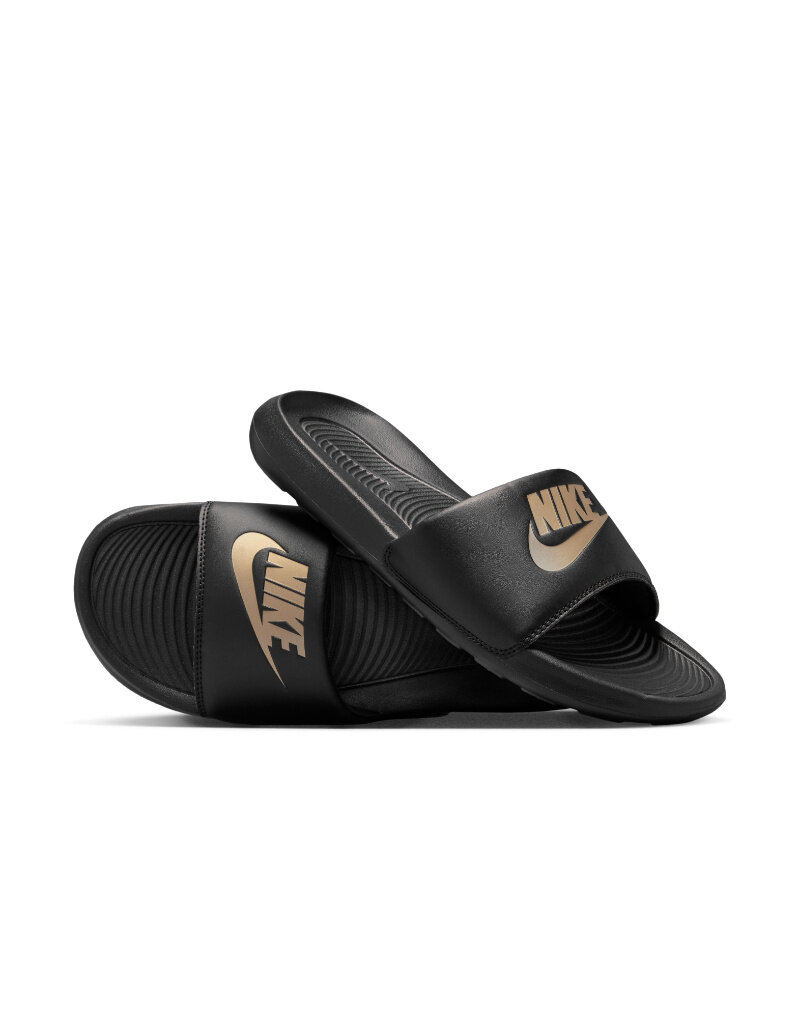Nike Slides Nike Victori One Slide- Black/Mtlc Gold-Black