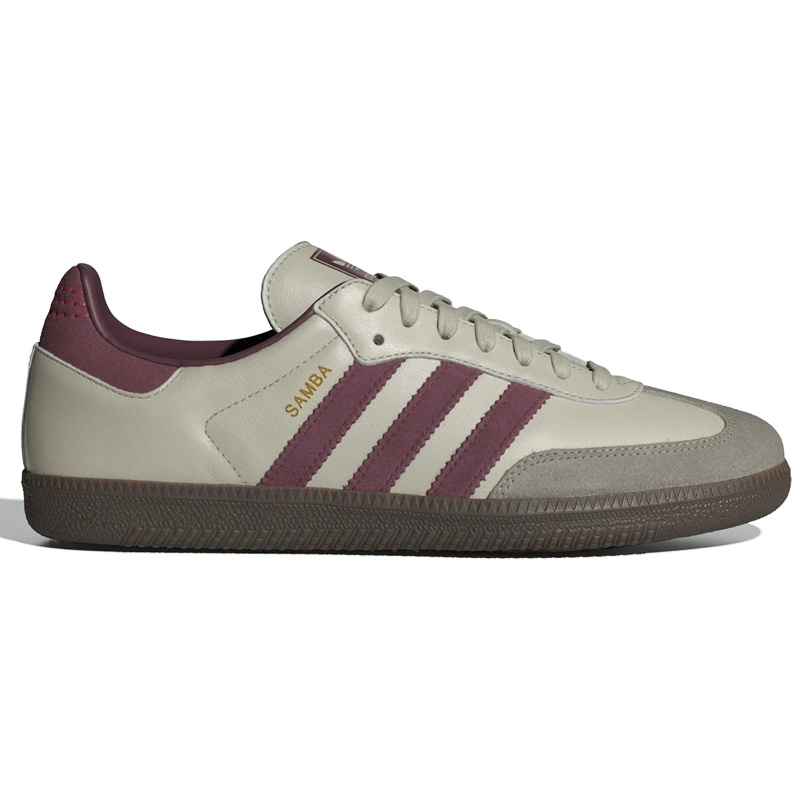 Adidas Samba Og Low- Putty Grey/Maroon