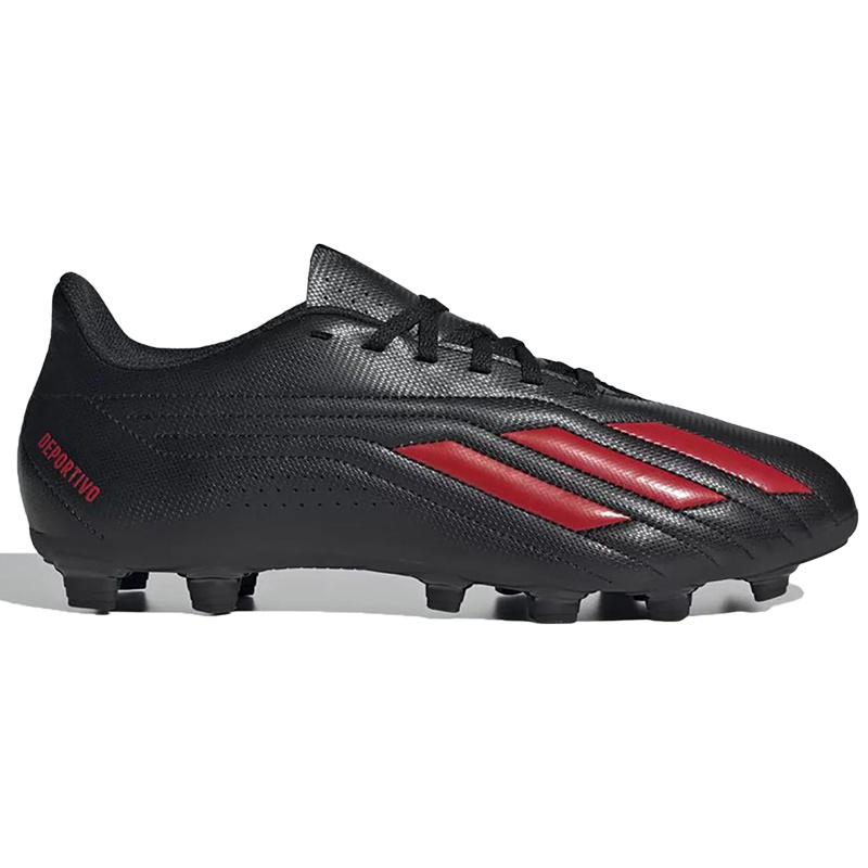 Adidas Deportivo Ii Flexible Ground Football Shoes- Black/Red/Red