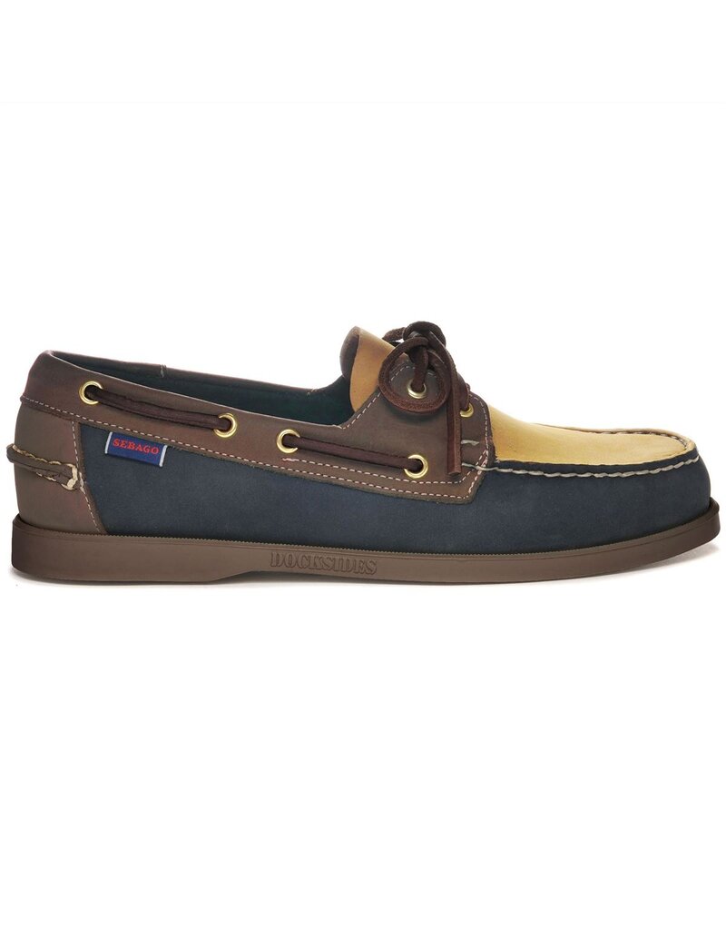 Sebago Portland Spinnaker Nbk- Blu Navy/Beige Taupe/Brown-Gum