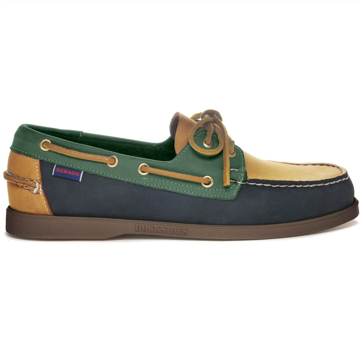 Sebago Portland Spinnaker Nbk- Blu Navy/Beige Camel/Green Musk-Gum