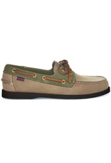 Sebago Portland Spinnaker Nbk- Beige Taupe/Green Military/Dk Brown