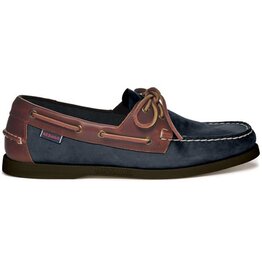 Sebago Docksides Portland Nbk-Waxy- Blue Peacoat/Brown