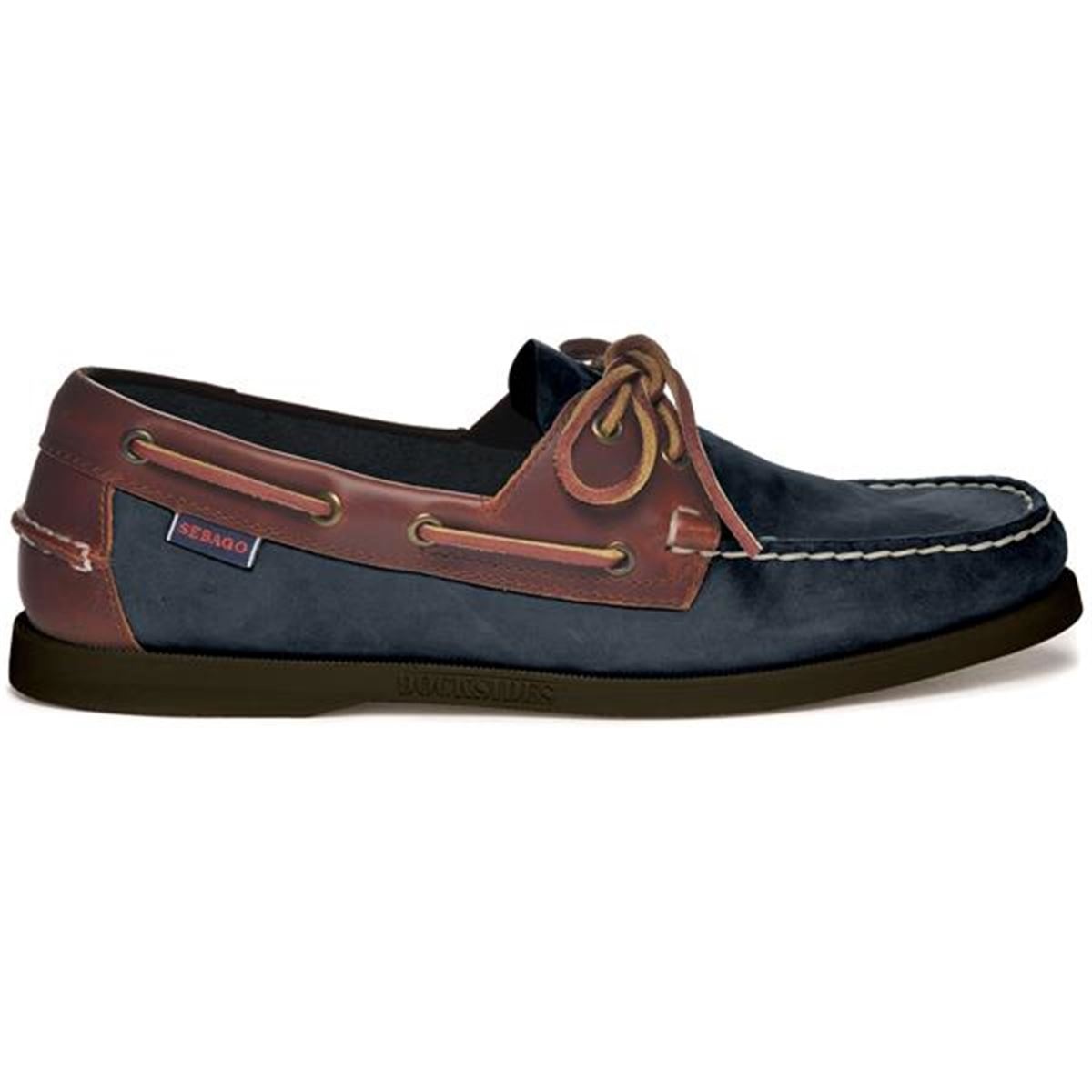Sebago Docksides Portland Nbk-Waxy- Blue Peacoat/Brown