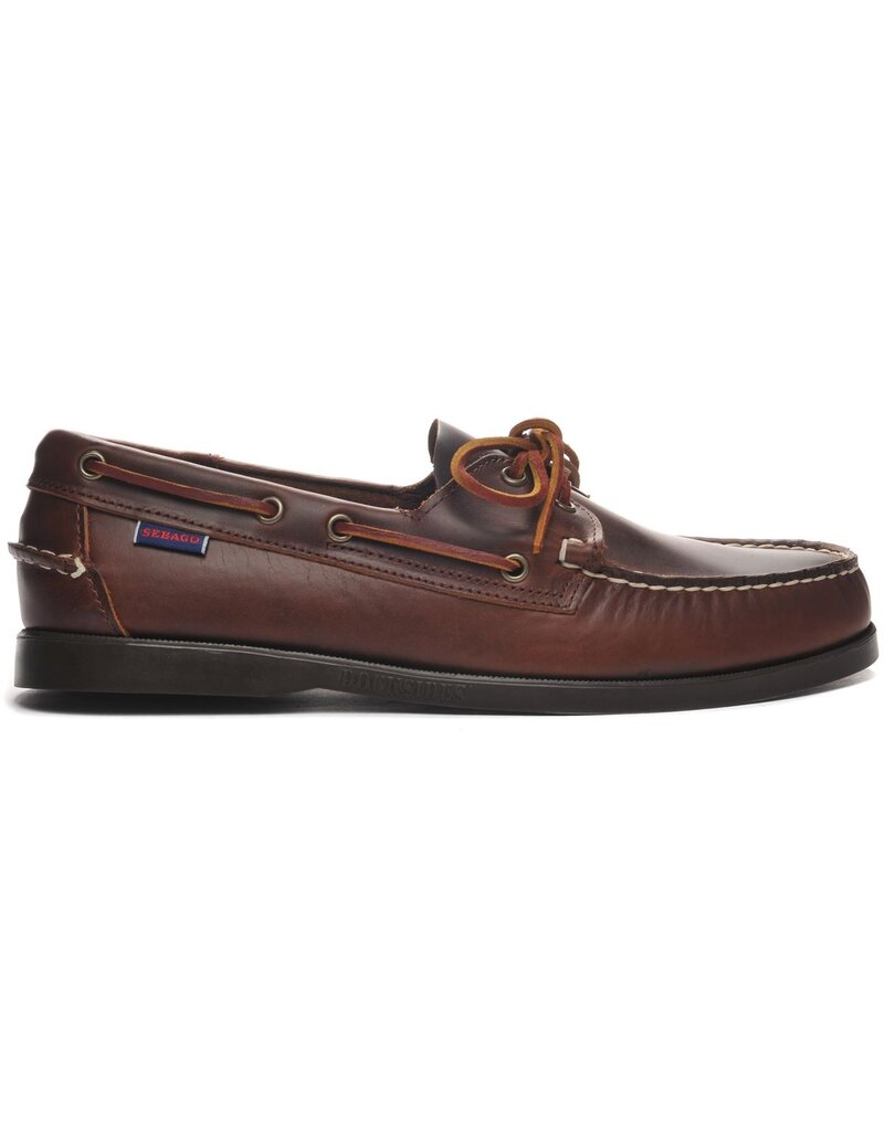 Sebago Docksides Portland Waxed Leather- Brown