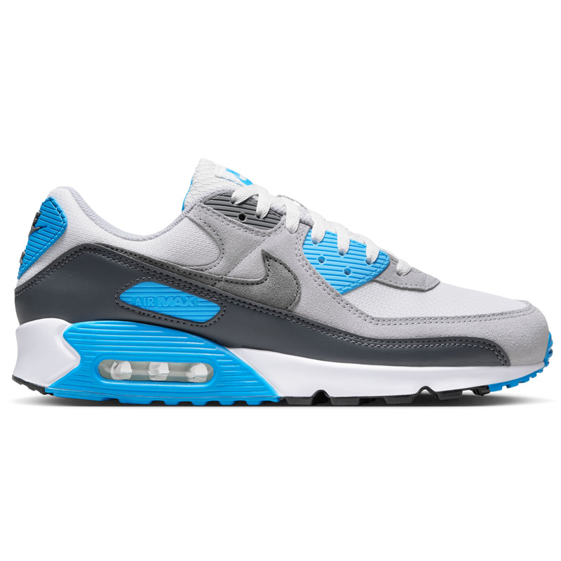 Nike Air Max 90- Pltnm Tnt/Irn Gry/Bl Lghtnng