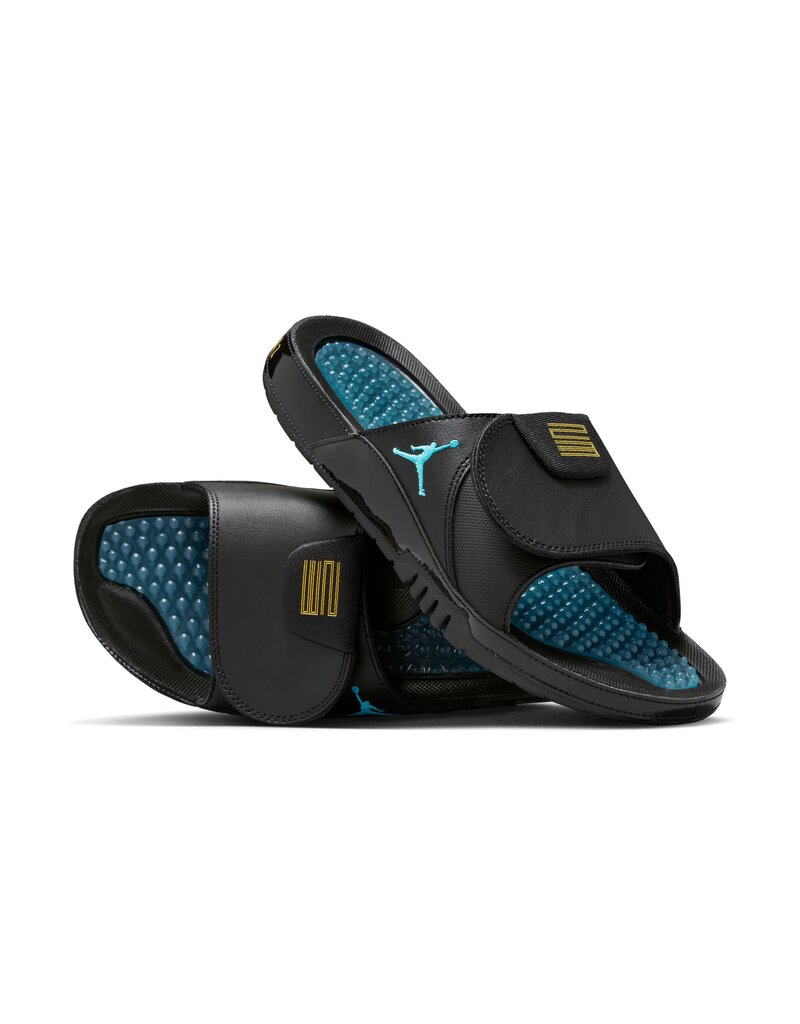 Jordan Slides Jordan Hydro Xi Retro Slide- Black/Gamma Blue/Varsity Maize