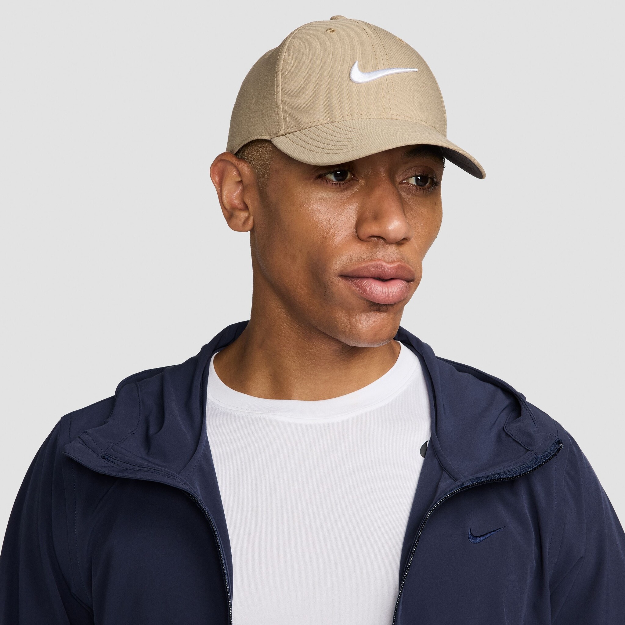 Nike Nike Men Dri-FIT Club Structured Swoosh Cap- Beige/White