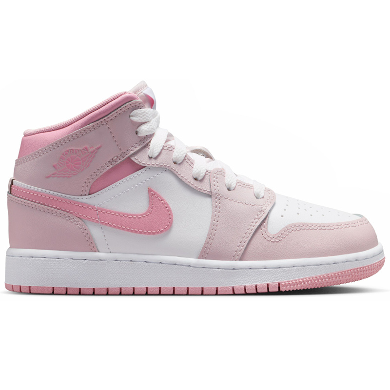 Jordan Air Jordan 1 Mid Bg- Pearl Pink/Med Soft Pink/White