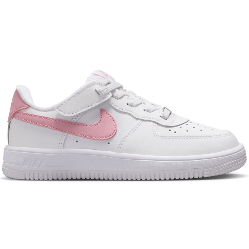 Nike Kids Force 1 Low Easyon Bp- White/Med Soft Pink-White