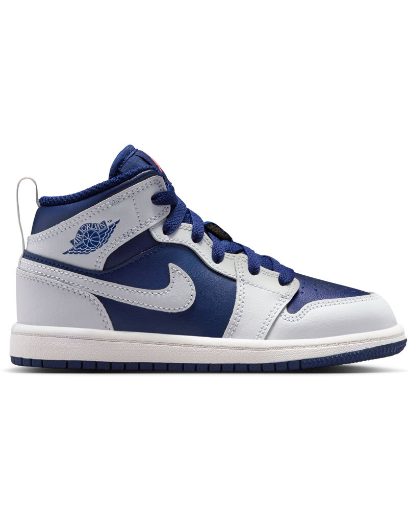 Jordan K Jordan 1 Mid Bp- Blue Void/White/Grey