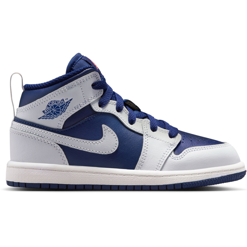 Jordan K Jordan 1 Mid Bp- Blue Void/White/Grey