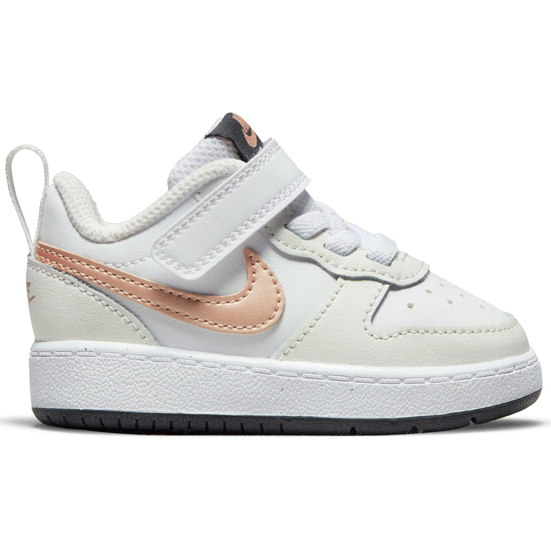 Nike Td Court Borough Low 2 Rb Bg- Wht/Mtlc Rd Brnz/Smmt Wht