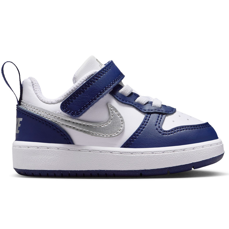 Nike Td Court Borough Low Recraft Btv- Wht/Mtlc Slvr-Dp Nght-Mid Nvy