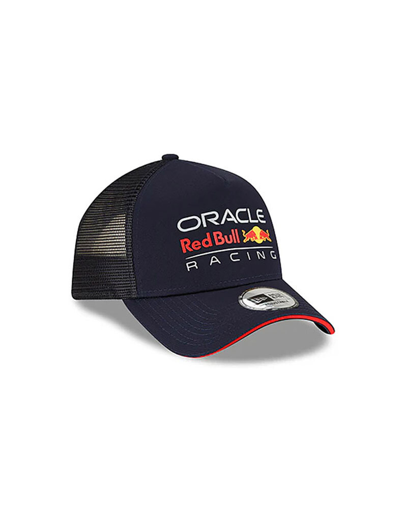 New Era Red Bull Essential Blue A-Frame Trucker Cap- Black