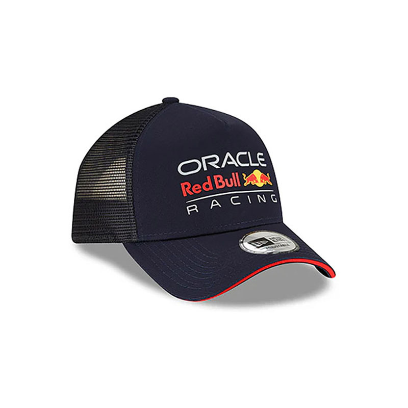 New Era Red Bull Essential Blue A-Frame Trucker Cap- Black