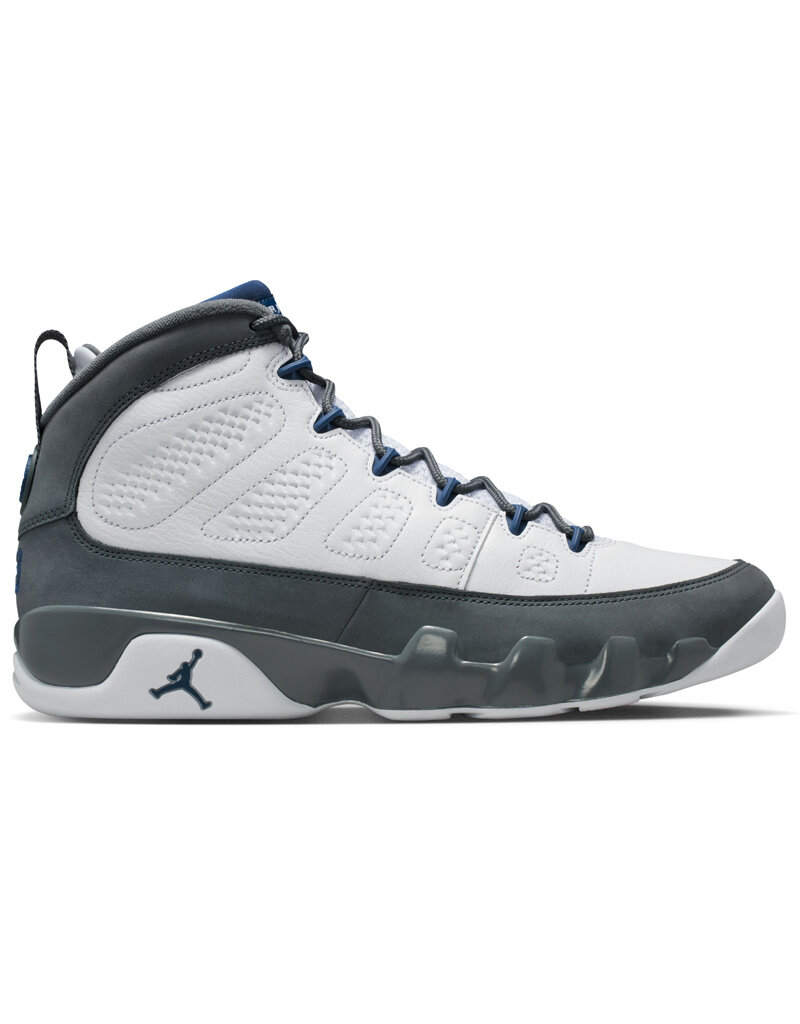 Jordan Air Jordan 9 Retro- White/French Blue-Flint Grey