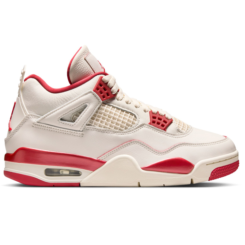 Jordan Wmns Air Jordan 4 Retro- Pale Ivory/Sierra Red-Tough Re