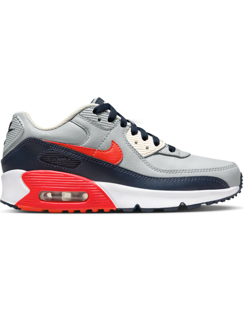Nike Nike Air Max 90 Ltr Gs- Grey/Red/Navy