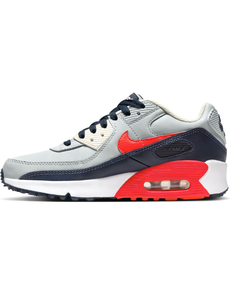 Nike Nike Air Max 90 Ltr Gs- Grey/Red/Navy