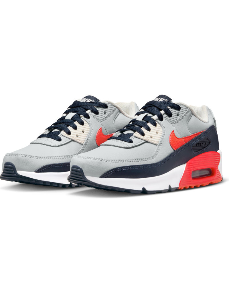 Nike Nike Air Max 90 Ltr Gs- Grey/Red/Navy