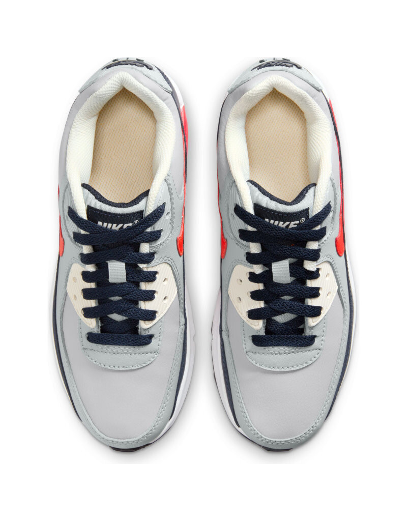Nike Nike Air Max 90 Ltr Gs- Grey/Red/Navy