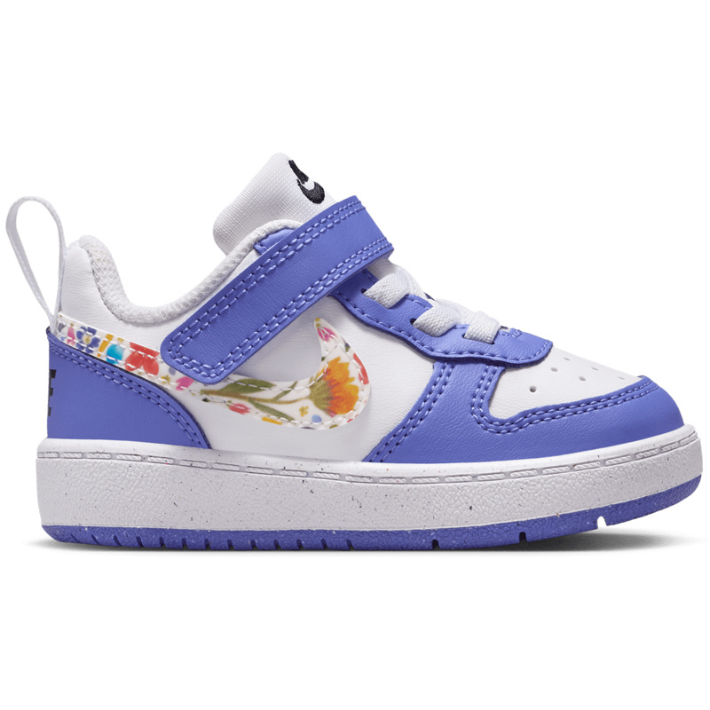 Nike TD Court Borough Low Fl Btv- White/White-Sapphire-Black