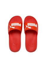 Puma Slides Jr. PopCat Slide- Cherry Red/White