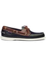 Sebago Portland Waxy Lea- Navy/Brown