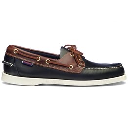 Sebago Portland Waxy Lea- Navy/Brown