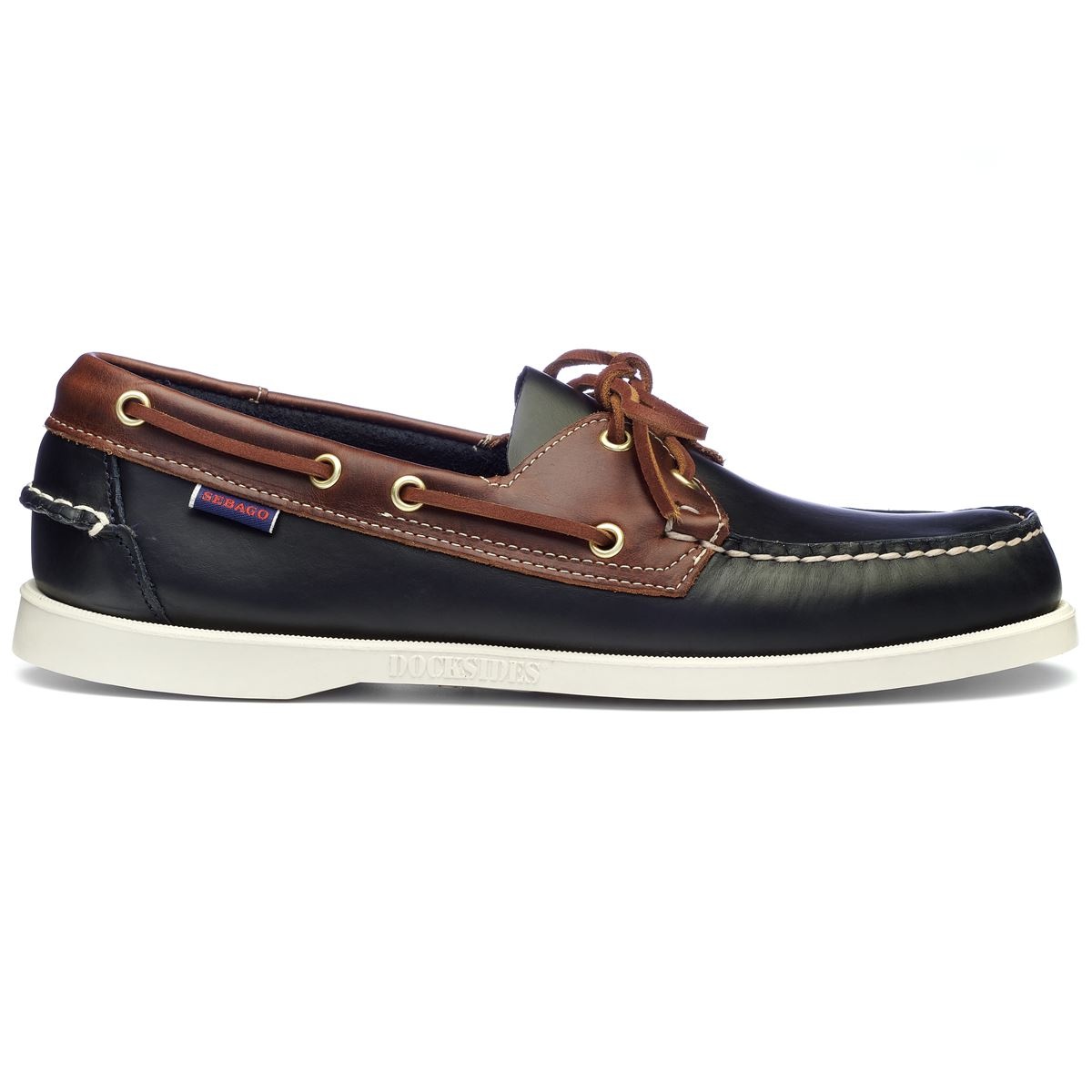 Sebago Portland Waxy Lea- Navy/Brown