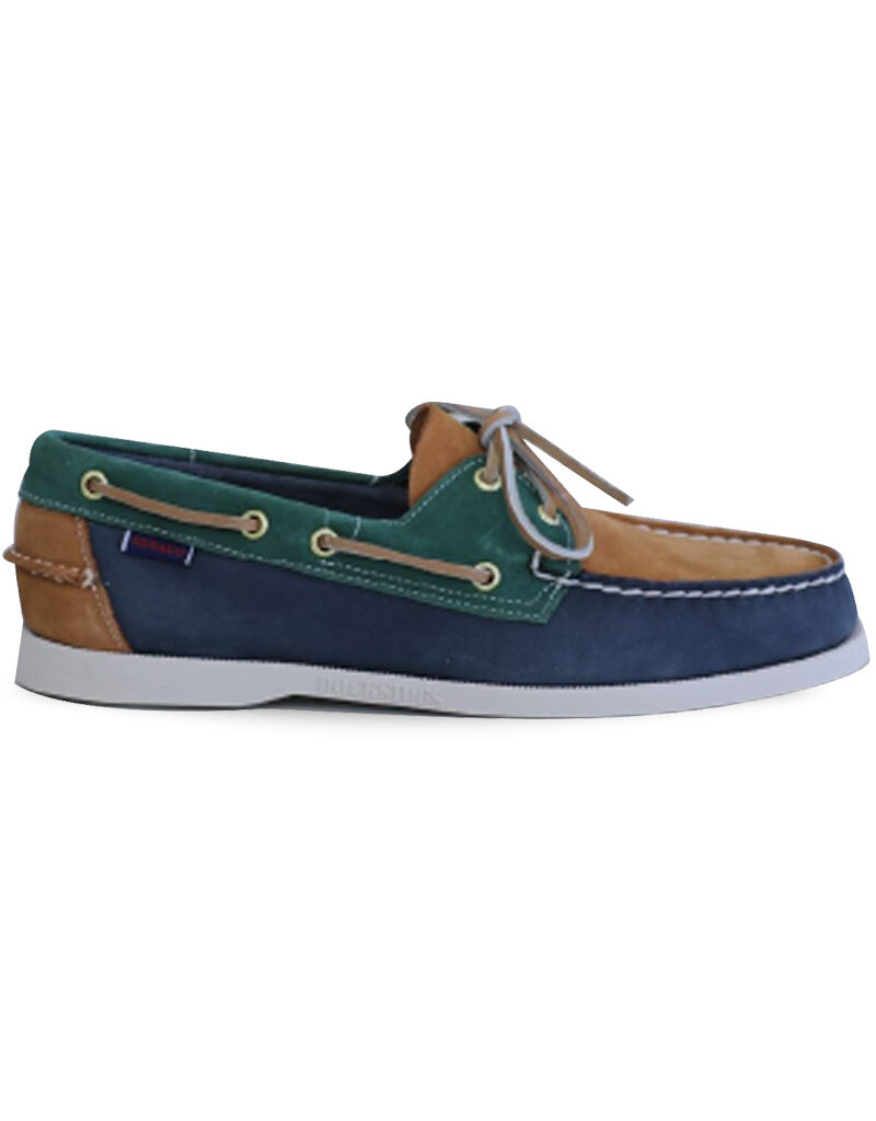 Sebago Docksides Portland- Blue Navy/Tan Pine