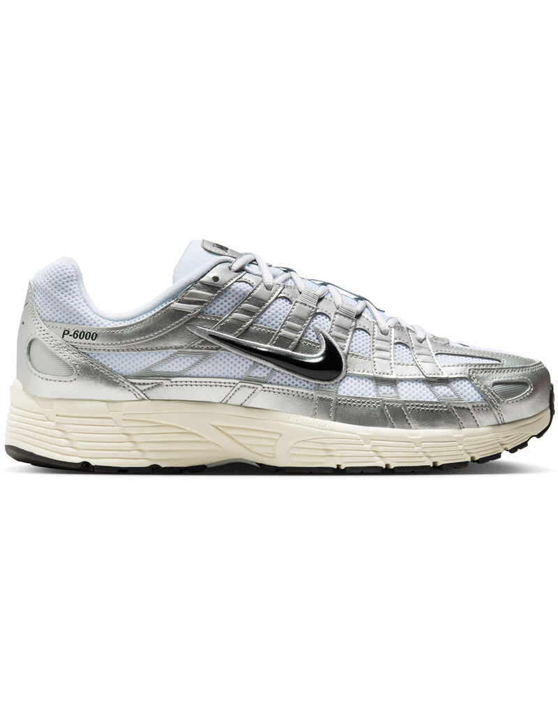 Nike Nike P-6000- White/Black/Mtlc Silver