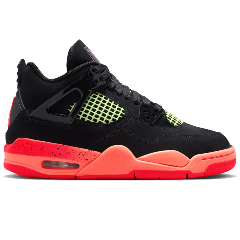 Jordan Air Jordan 4 Retro Uni Bg- Black/Infrared 23-Brt Mango-Ba