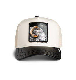 Goorin Bros Faux Leather Ram - White/Black