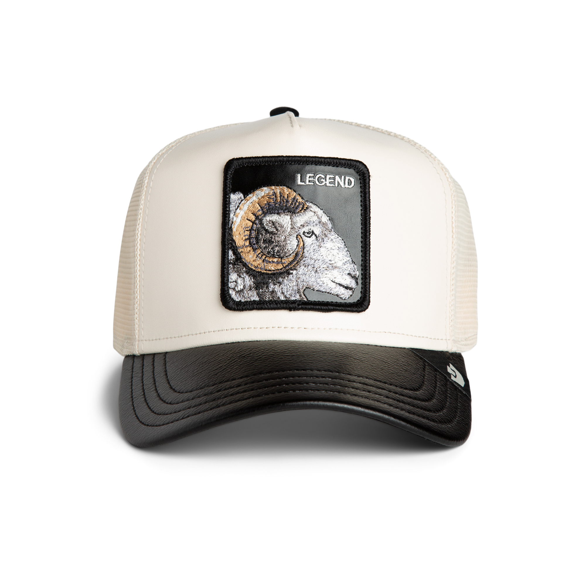 Goorin Bros Faux Leather Ram - White/Black
