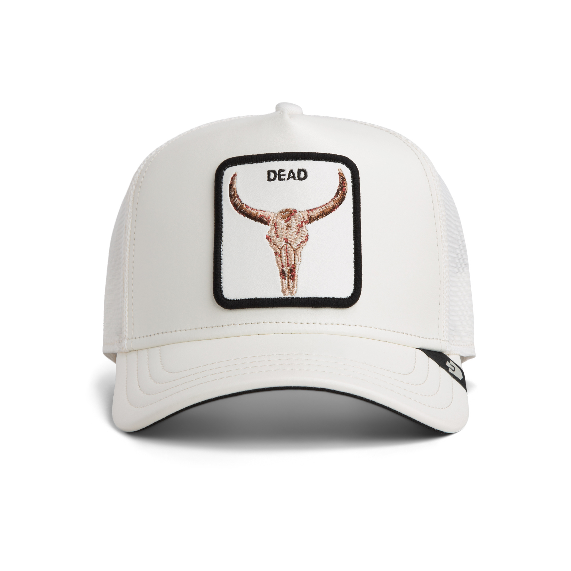 Goorin Bros Faux Leather Bull Skull Dust - White