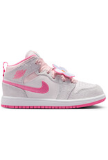 Jordan K Jordan 1 Mid Se Fem Gp- Vast Grey/Pink Glow-Sail-Pink