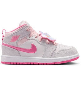 Jordan K Jordan 1 Mid Se Fem Gp- Vast Grey/Pink Glow-Sail-Pink