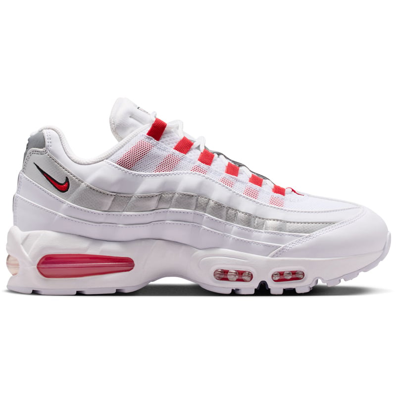 Nike Nike Air Max 95 Se En- White/Speed Red-Mtlc Silver-Ob