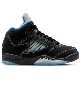 Jordan K Jordan 5 Retro Bp- Black/Univ Blue White