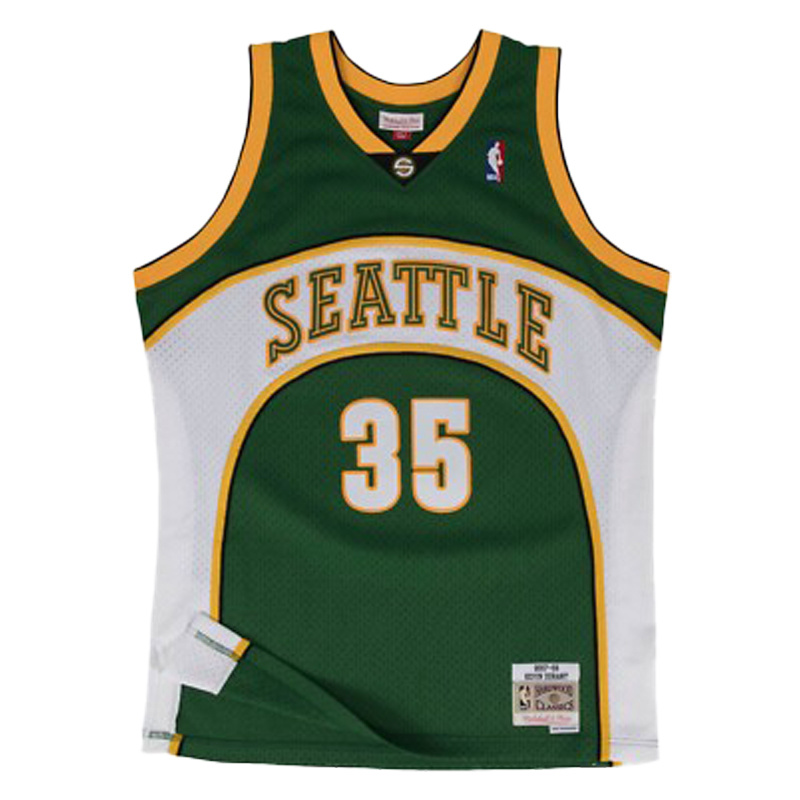 Mitchell & Ness Apparel Mitchell & Ness NBA Seattle Supersonics 07 Kevin Durant Swingman Road Jersey
