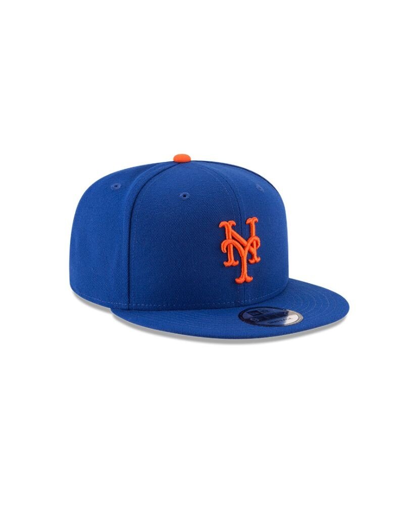 New Era New Era New York Mets Basic Logo MLB Snapback Cap- Royal Blue/Orange