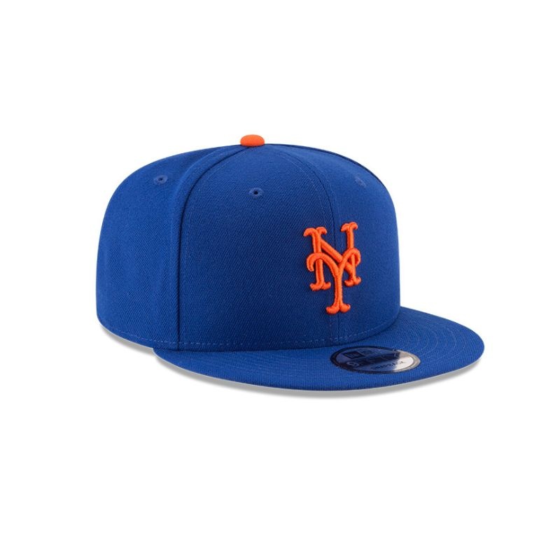 New Era New Era New York Mets Basic Logo MLB Snapback Cap- Royal Blue/Orange